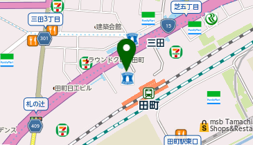 ワークスタイリング 田町三田口の地図画像