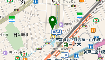 ワークスタイリング 三宮の地図画像