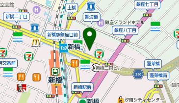 ワークスタイリング 新橋の地図画像