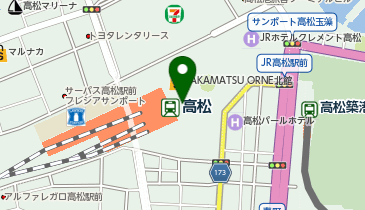 ワークスタイリング TSUTAYA BOOKSTORE TAKAMATSU ORNEの地図画像