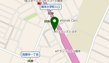 ウエインズトヨタ神奈川 橋本西店の地図画像