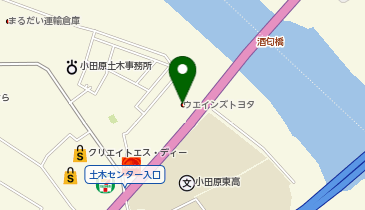 ウエインズトヨタ神奈川 小田原酒匂橋店の地図画像