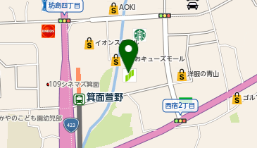 ベストライフ みのおキューズモール店の地図画像