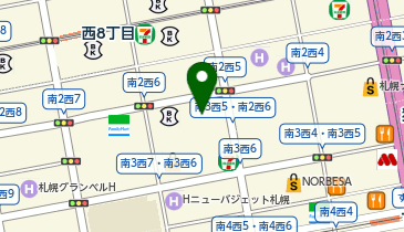 ワンズレンタカー 札幌南2条西6丁目店の地図画像