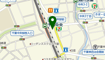 ワンズレンタカー 千葉中央駅前店の地図画像