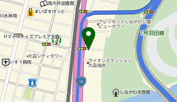 ワンズレンタカー セルフレンタカー大森海岸駅店の地図画像