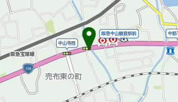 ワンズレンタカー 宝塚中山寺店の地図画像