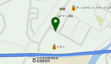 サンキューカット イオン佐世保白岳店の地図画像