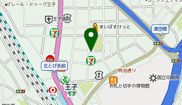 サンキューカット 王子駅前の地図画像