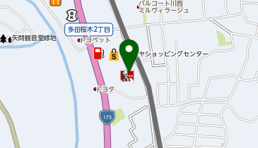サンキューカット イズミヤ多田店の地図画像
