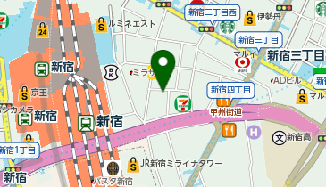 肉汁餃子のダンダダン 新宿東口店の地図画像