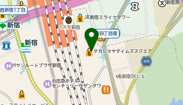 エアウィーヴ 高島屋 新宿店の地図画像