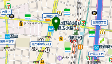 エアウィーヴ 松坂屋 上野店の地図画像