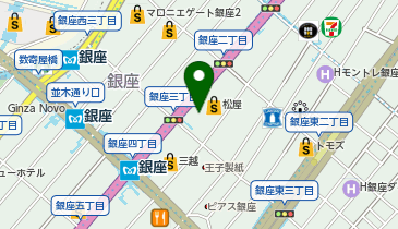 エアウィーヴ 松屋銀座店の地図画像