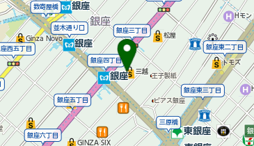 エアウィーヴ 銀座三越の地図画像