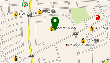 エアウィーヴ ゆめタウン 光の森店の地図画像