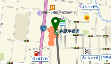 エアウィーヴ 東武宇都宮百貨店の地図画像