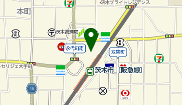 ミニミニFC阪急茨木店の地図画像