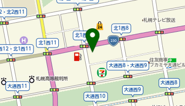 法テラス札幌の地図画像