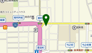法テラス岡山の地図画像