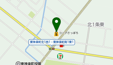 コープさっぽろ ひがしかぐら店の地図画像