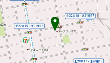 コープさっぽろ 元町店の地図画像