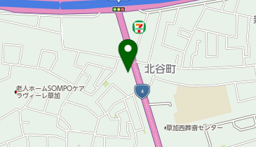 ストレージ王 草加北谷トランクルームの地図画像