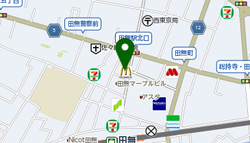 AUBE HAIR rain(レイン)田無の地図画像