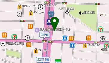 AUBE HAIR rouge(ルージュ)江坂店の地図画像