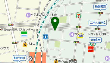 AUBE HAIR elna (エルナ)仙台東口の地図画像