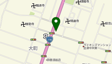 餃子の雪松 会津若松店の地図画像