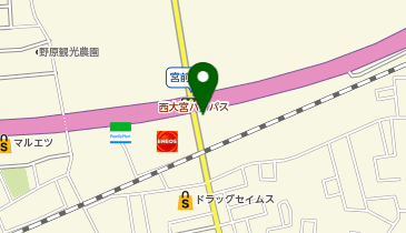 伝説のすた丼 西大宮店の地図画像