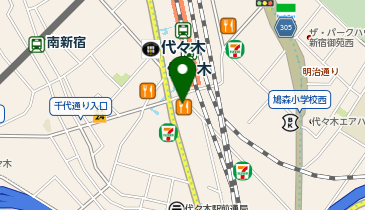 名代富士そば 代々木店の地図画像