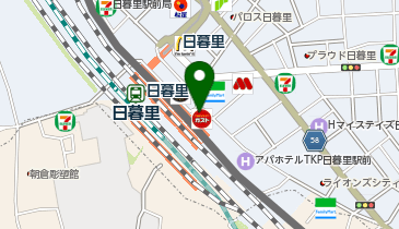 名代富士そば 日暮里店の地図画像