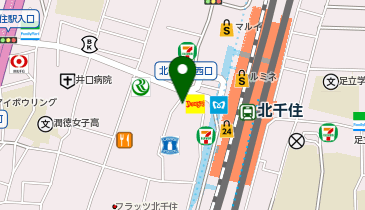 名代富士そば 北千住店の地図画像