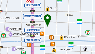 星乃珈琲店 心斎橋ジャパンライフ店の地図画像
