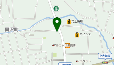 星乃珈琲店 高崎上大類店の地図画像