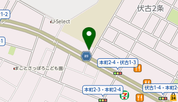 星乃珈琲店 札幌伏古店の地図画像