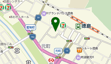 アデランス 徳島の地図画像