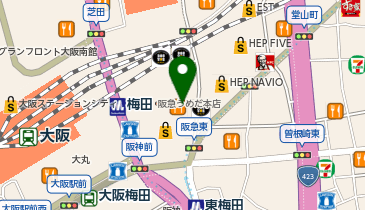 レディスアデランス 大阪の地図画像