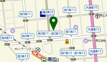 アデランス 帯広の地図画像