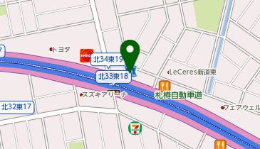 BIG M ONE 札幌新道本店の地図画像