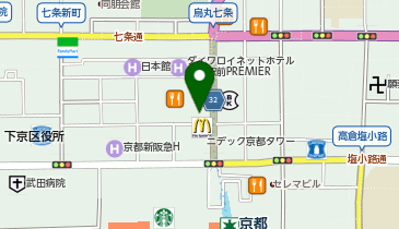 バーガーキング 京都ヨドバシの地図画像
