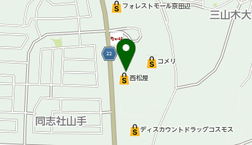 バーガーキング フォレストモール京田辺の地図画像