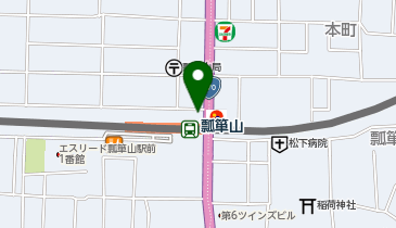 バーガーキング 近鉄瓢箪山駅の地図画像