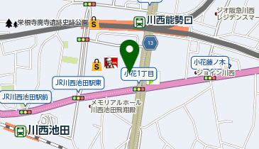 バーガーキング アステ川西の地図画像