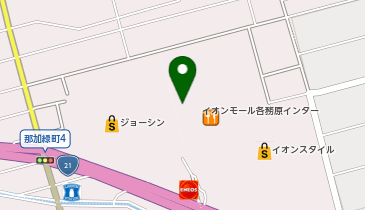 バーガーキング イオンモール各務原の地図画像