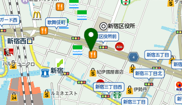 バーガーキング 新宿東口の地図画像