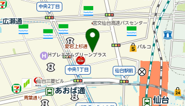 HIS仙台本店(クルーズデスク併設)の地図画像