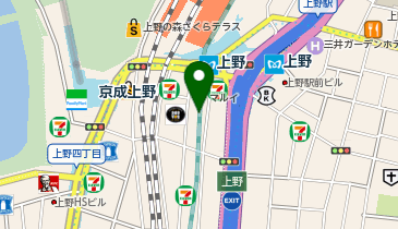 HIS 上野マルイ営業所の地図画像